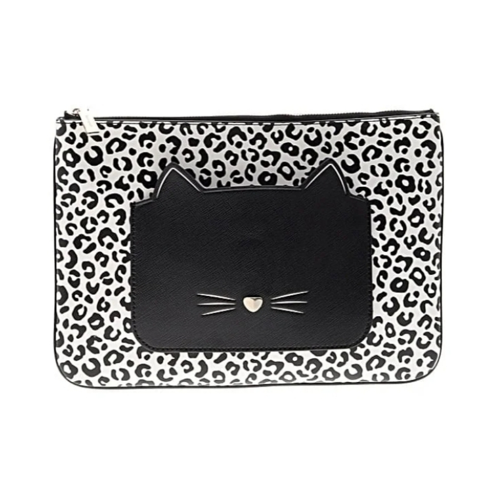 Kate Spade Meow Cat Large Zip Pouch With Dustbag - Picture 9 of 9